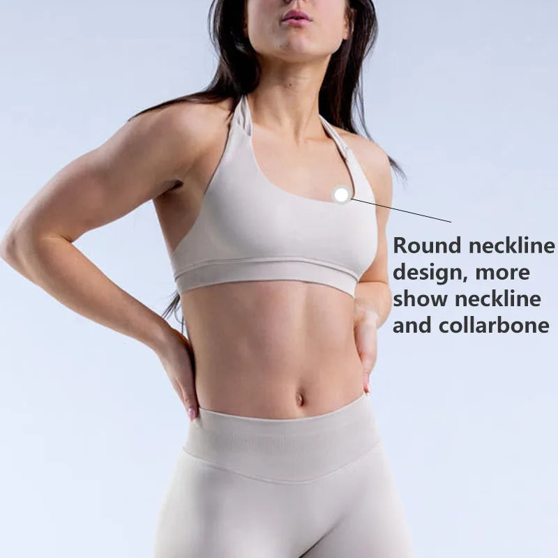 Seamless Yoga Set - Cropped Top & High-Waist Leggings