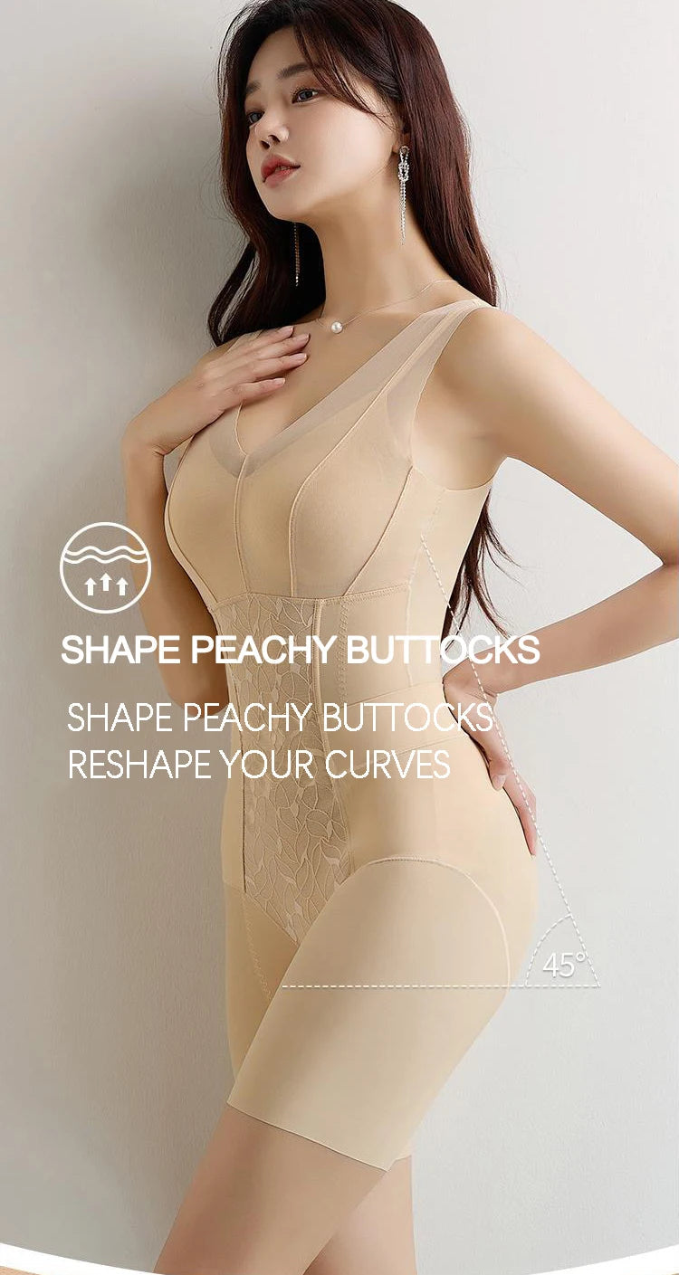 Sexy Deep V-Neck One-Piece Bodysuit – Padded Push-Up Lingerie