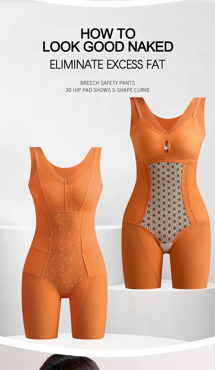 Sexy Deep V-Neck One-Piece Bodysuit – Padded Push-Up Lingerie