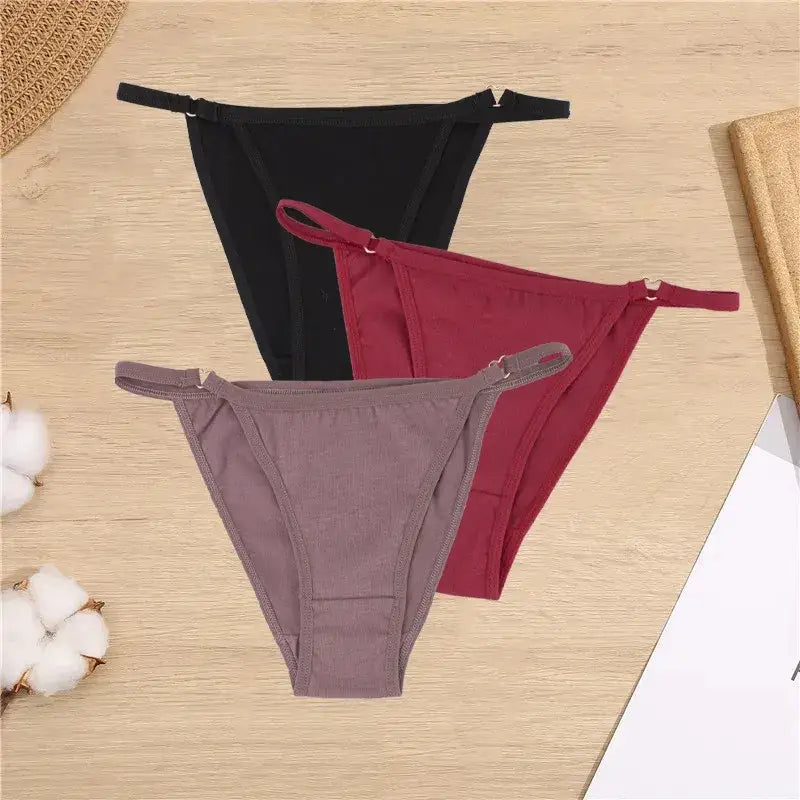 Sexy Women’s Low Waist Soft Cotton Thongs - G-String Panty Lingerie, 5 Colours