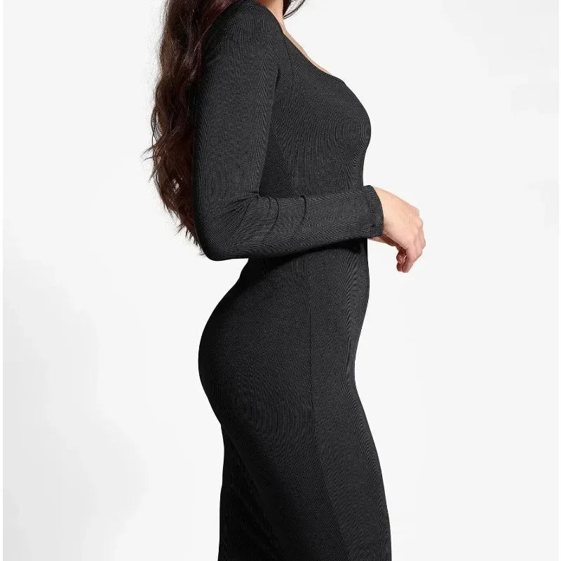 Shapewear Bodycon Maxi Dress with Built-In 8-in-1 Shaper