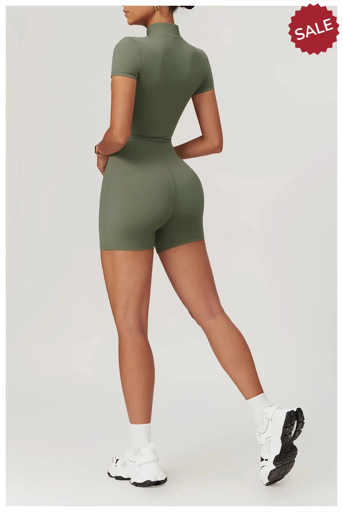 Short Sleeve Yoga Jumpsuit - Summer Sports Bodysuit for Women