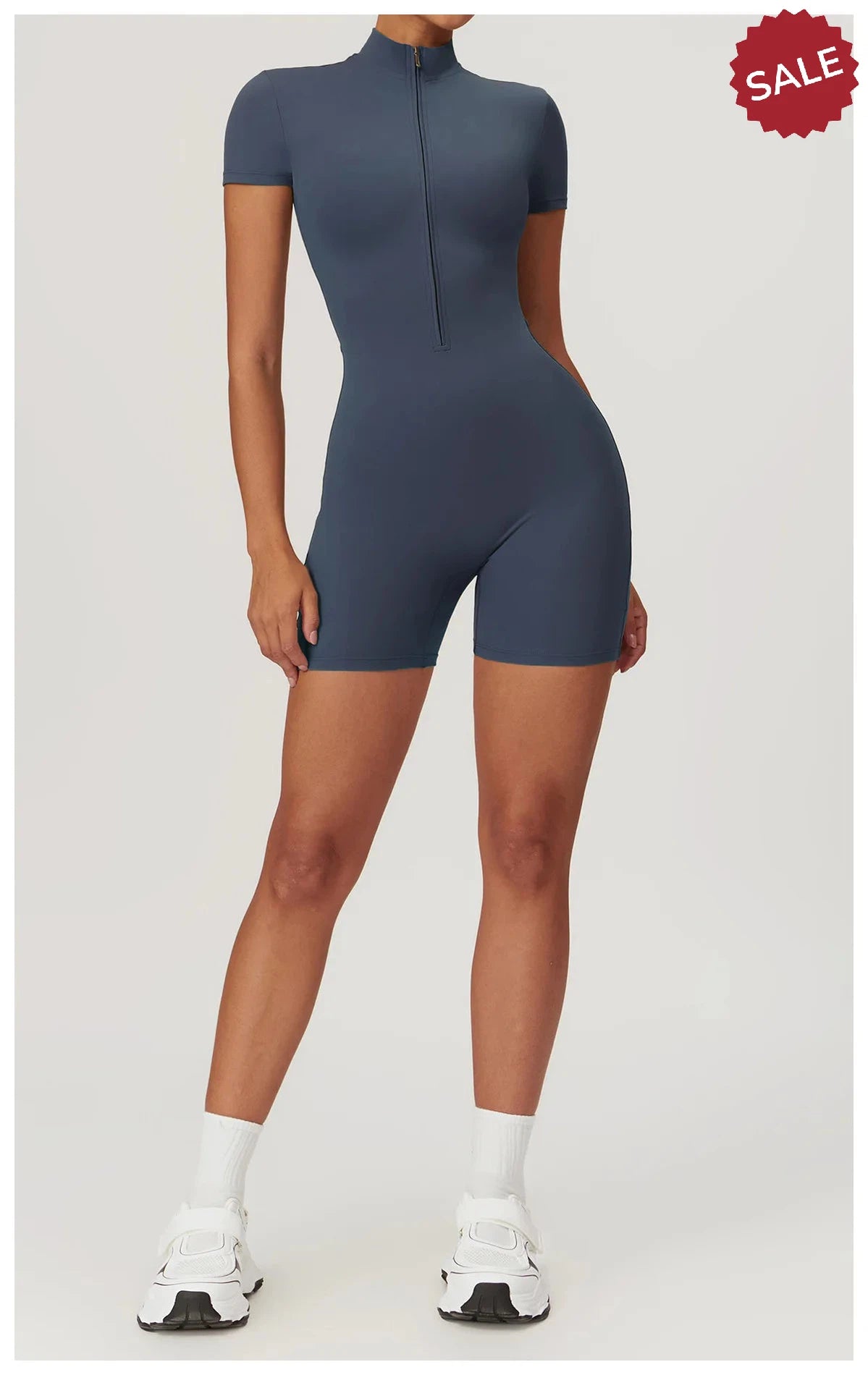 Short Sleeve Yoga Jumpsuit - Summer Sports Bodysuit for Women