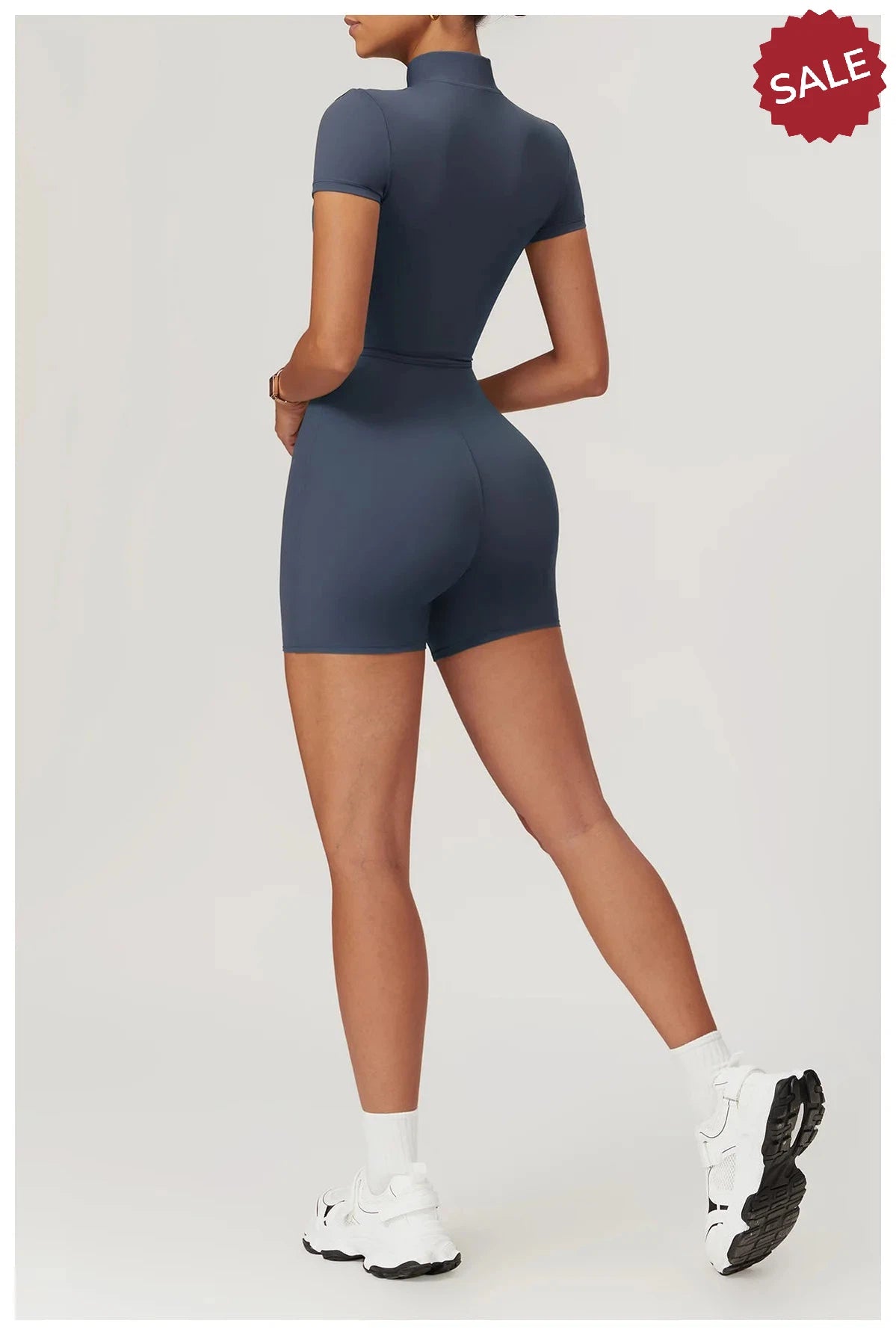 Short Sleeve Yoga Jumpsuit - Summer Sports Bodysuit for Women
