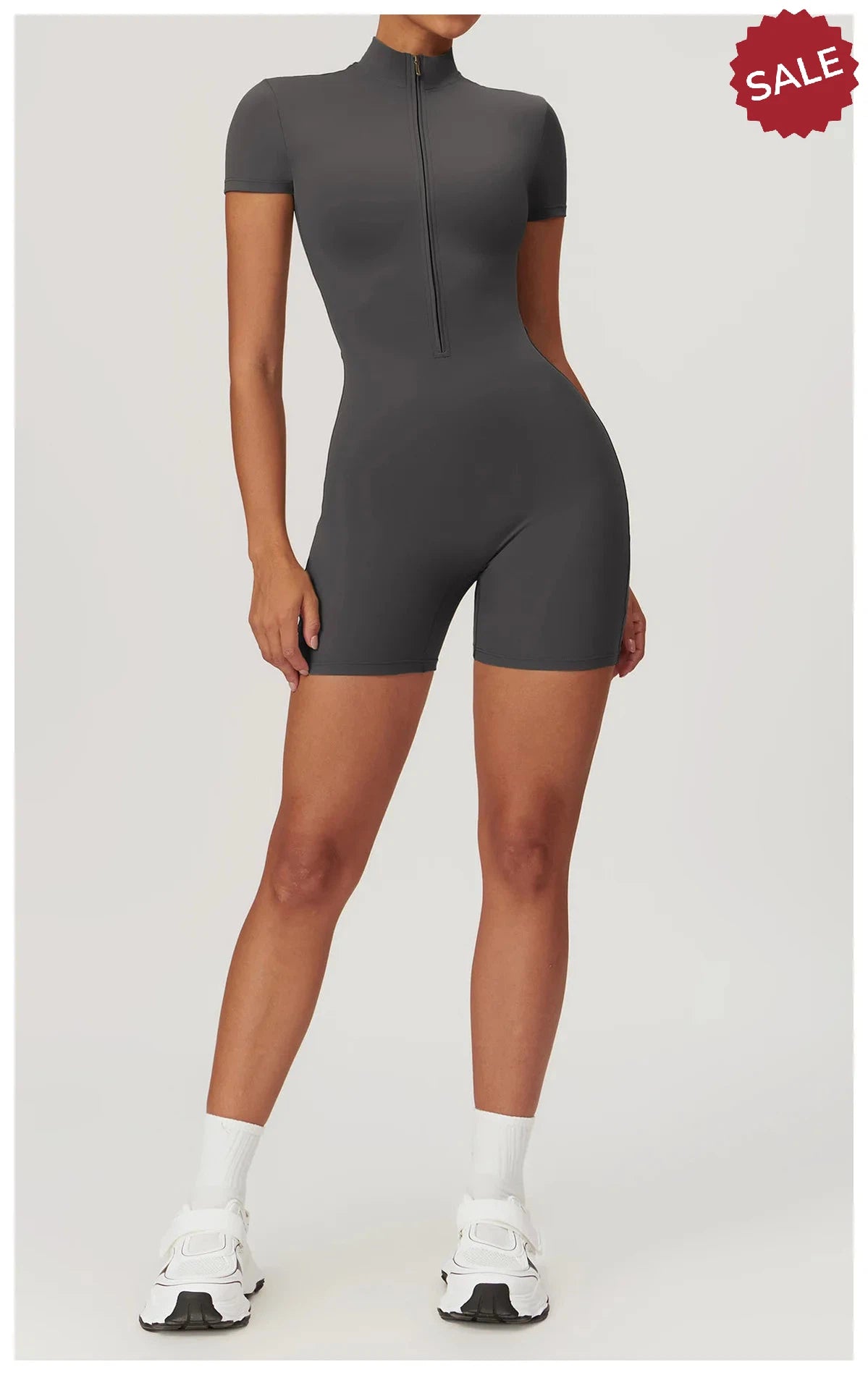Short Sleeve Yoga Jumpsuit - Summer Sports Bodysuit for Women
