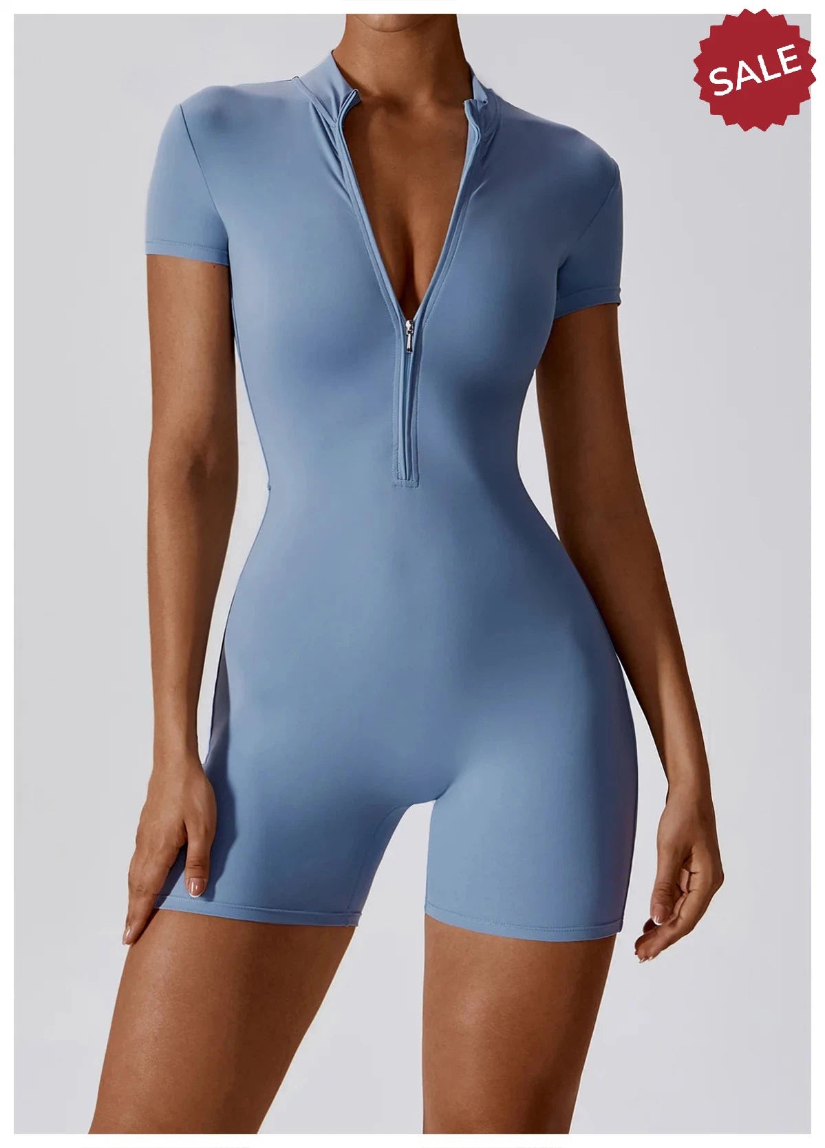 Short Sleeve Yoga Jumpsuit - Summer Sports Bodysuit for Women