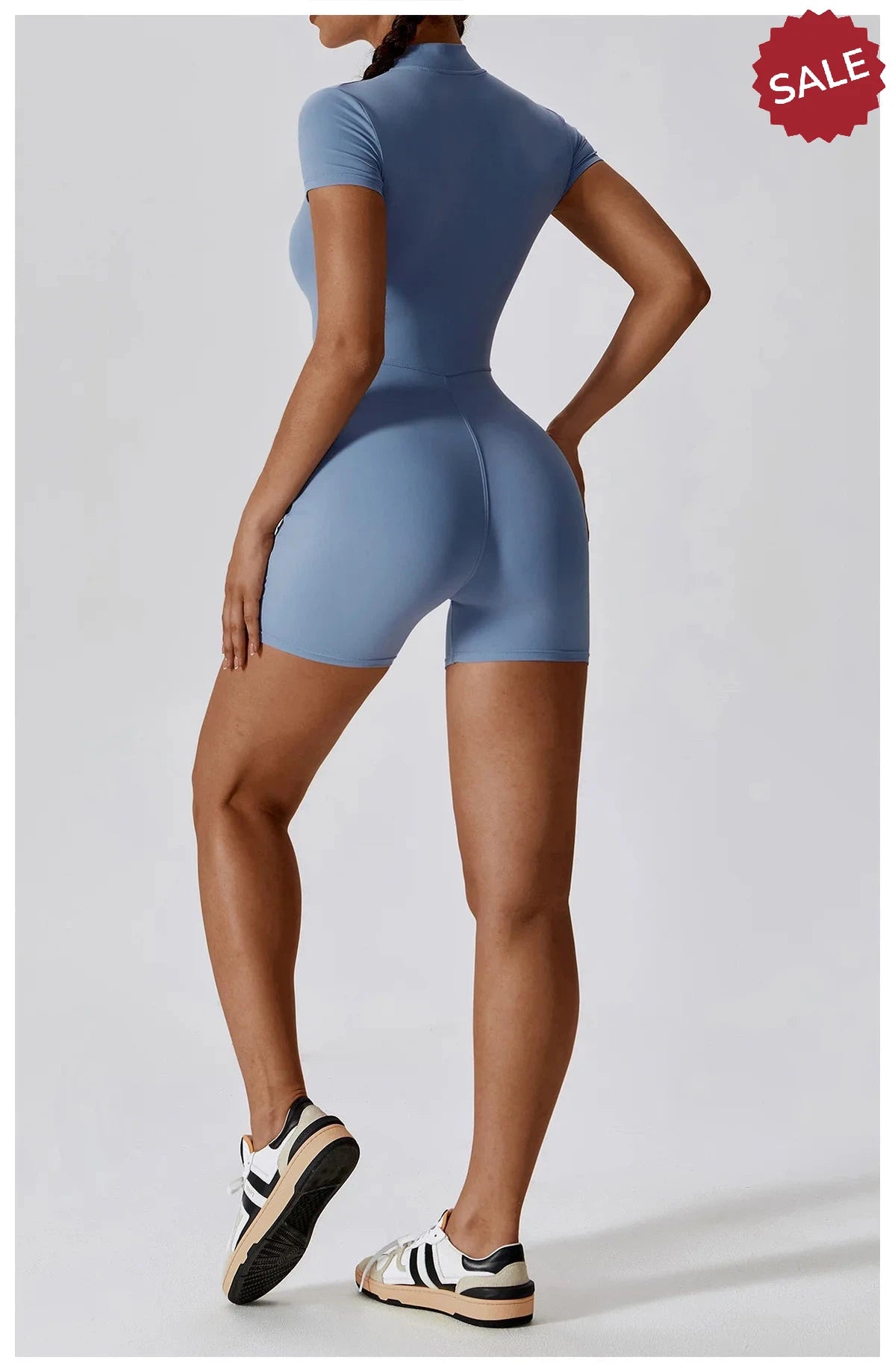 Short Sleeve Yoga Jumpsuit - Summer Sports Bodysuit for Women