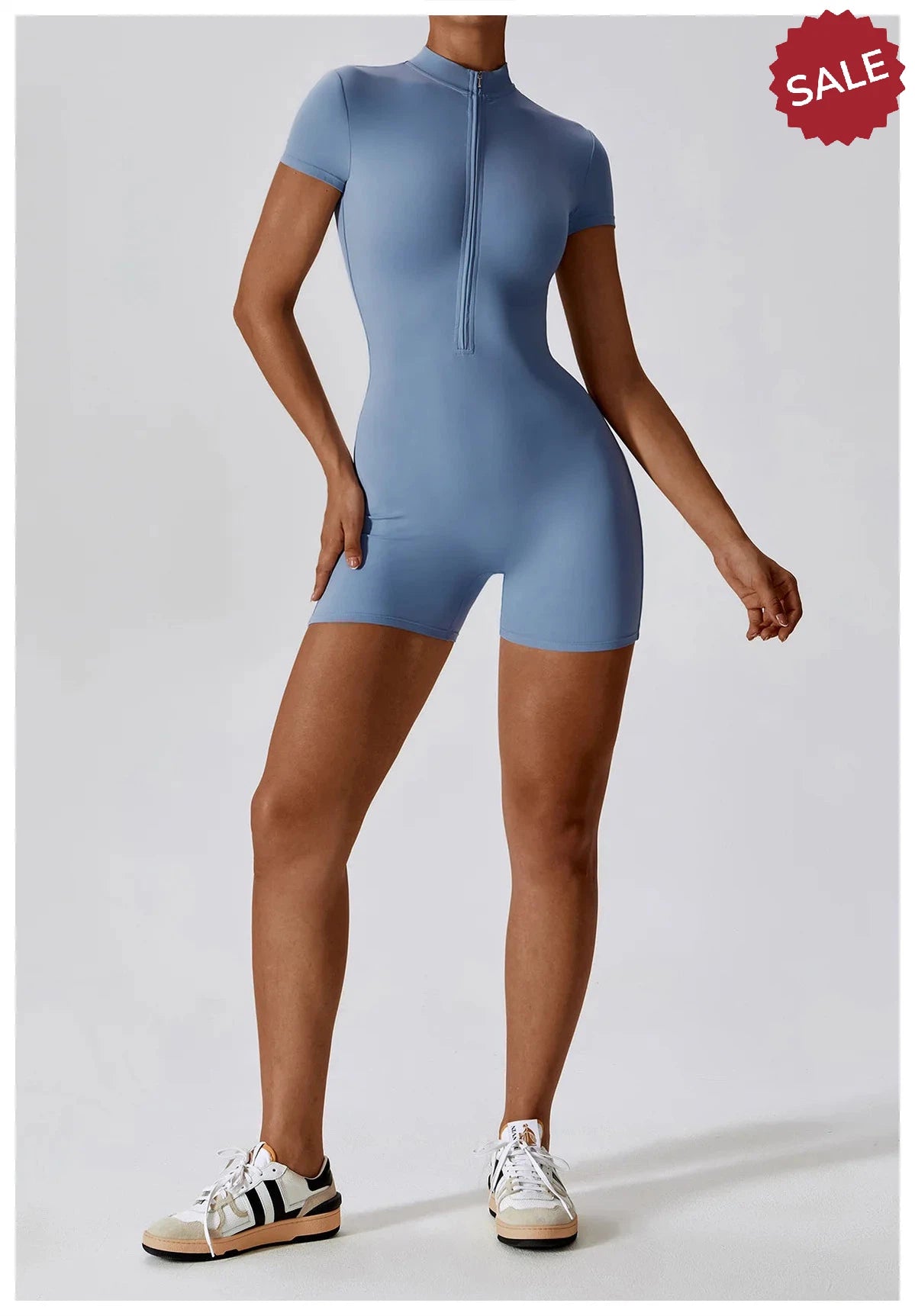 Short Sleeve Yoga Jumpsuit - Summer Sports Bodysuit for Women