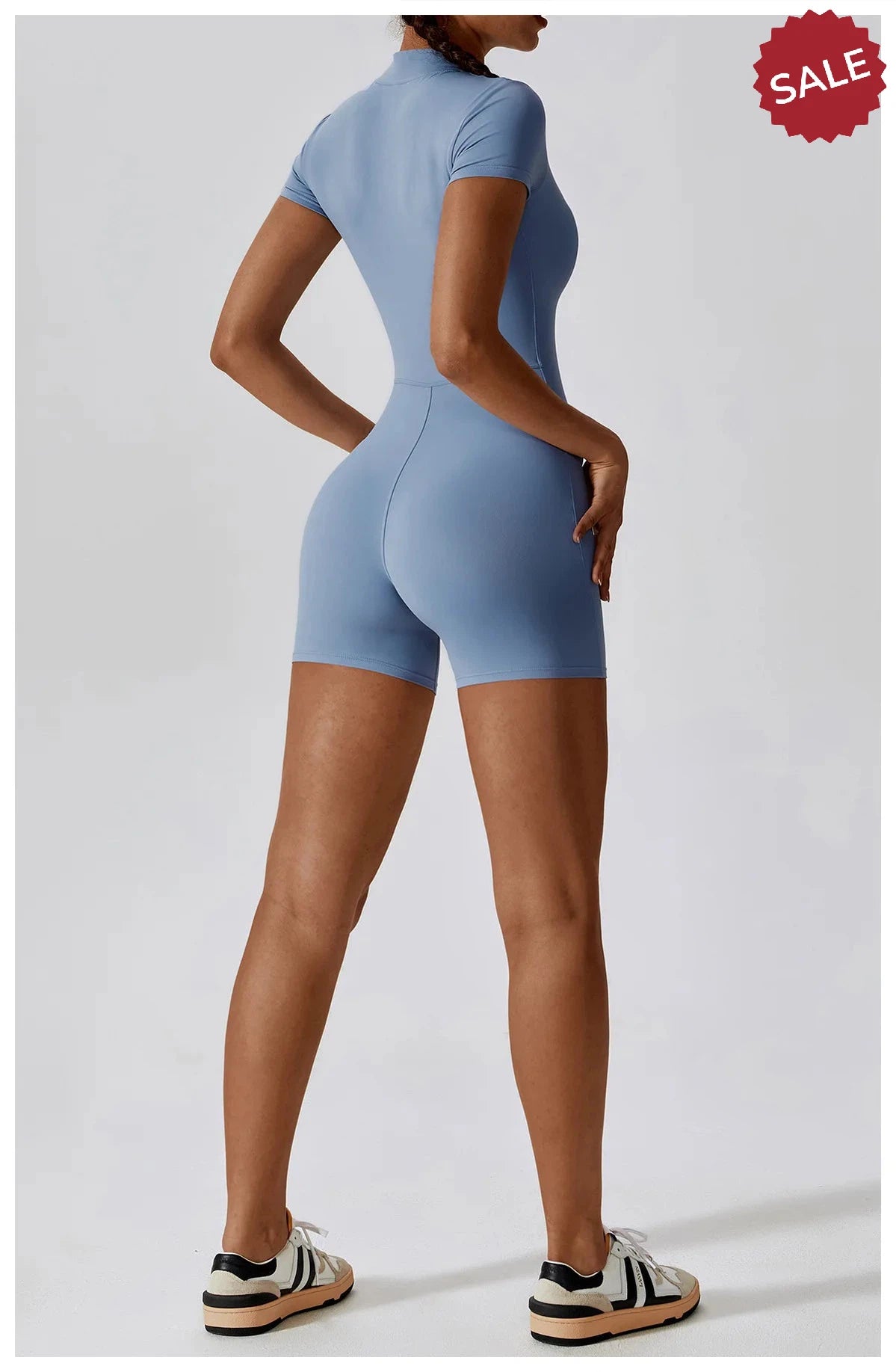 Short Sleeve Yoga Jumpsuit - Summer Sports Bodysuit for Women