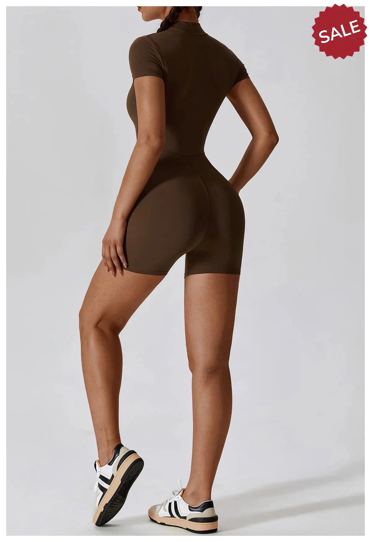 Short Sleeve Yoga Jumpsuit - Summer Sports Bodysuit for Women