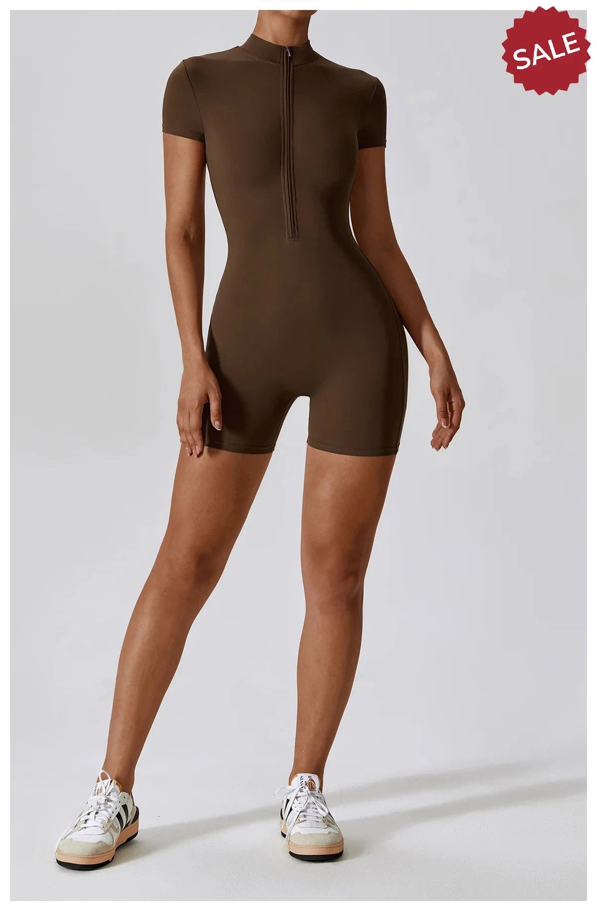 Short Sleeve Yoga Jumpsuit - Summer Sports Bodysuit for Women