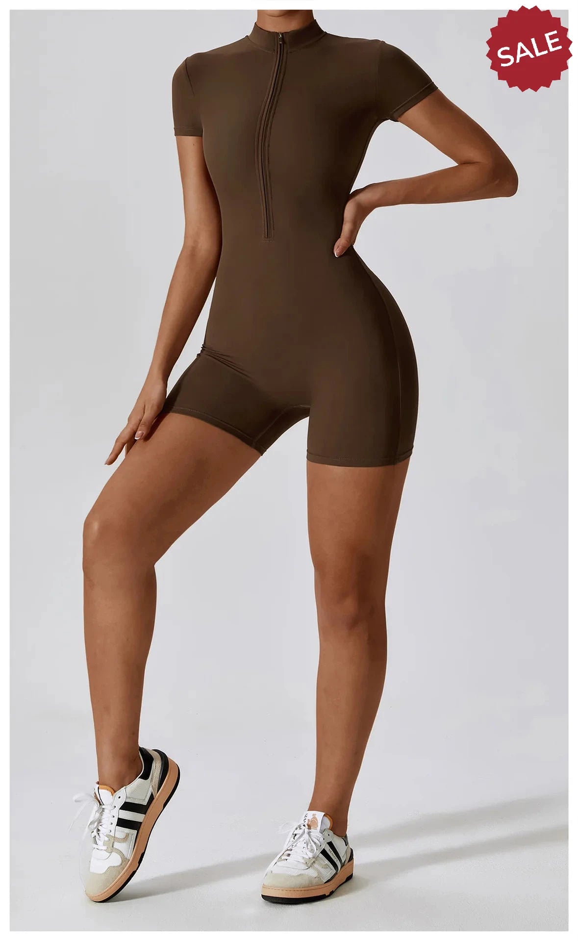 Short Sleeve Yoga Jumpsuit - Summer Sports Bodysuit for Women