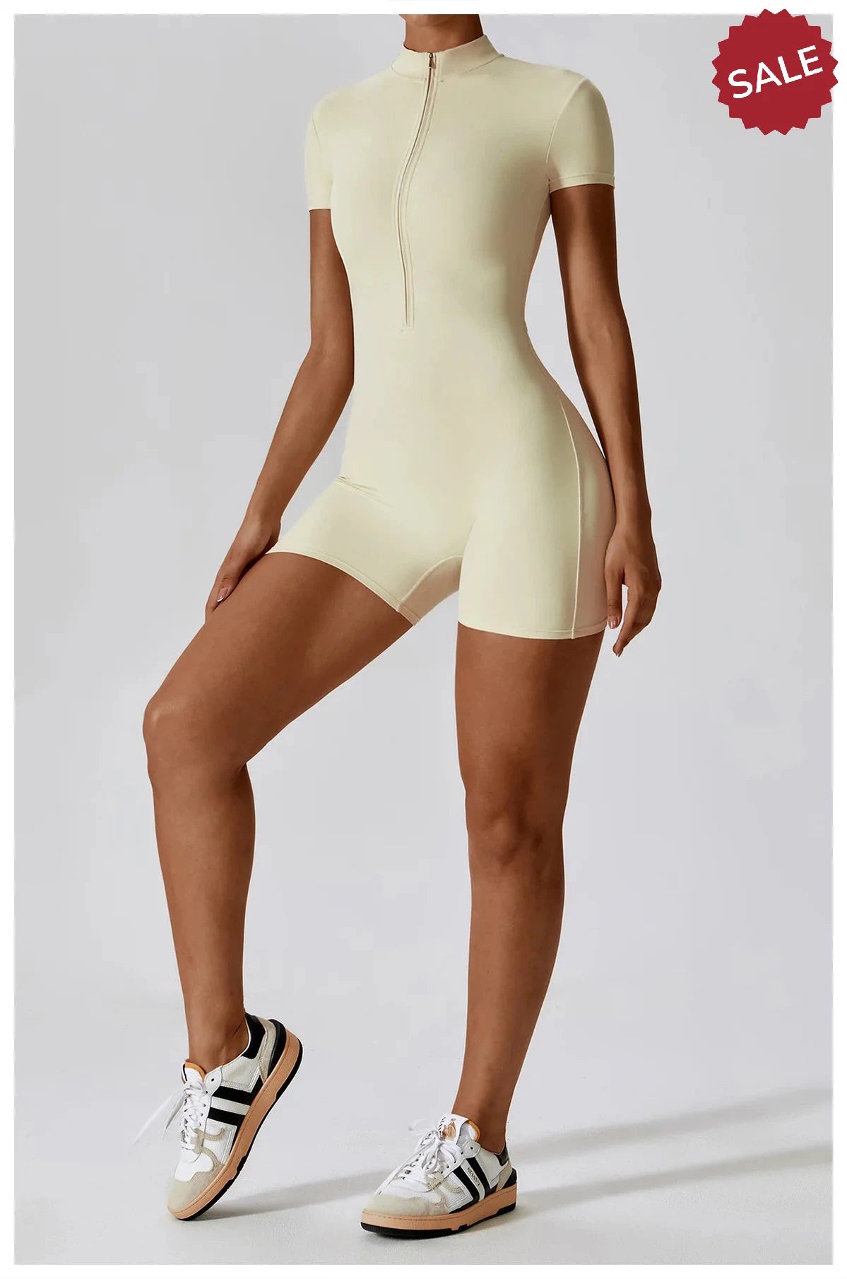 Short Sleeve Yoga Jumpsuit - Summer Sports Bodysuit for Women