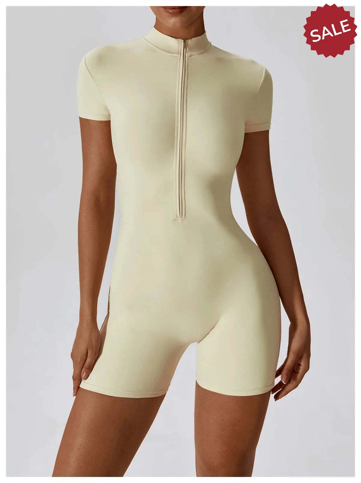 Short Sleeve Yoga Jumpsuit - Summer Sports Bodysuit for Women