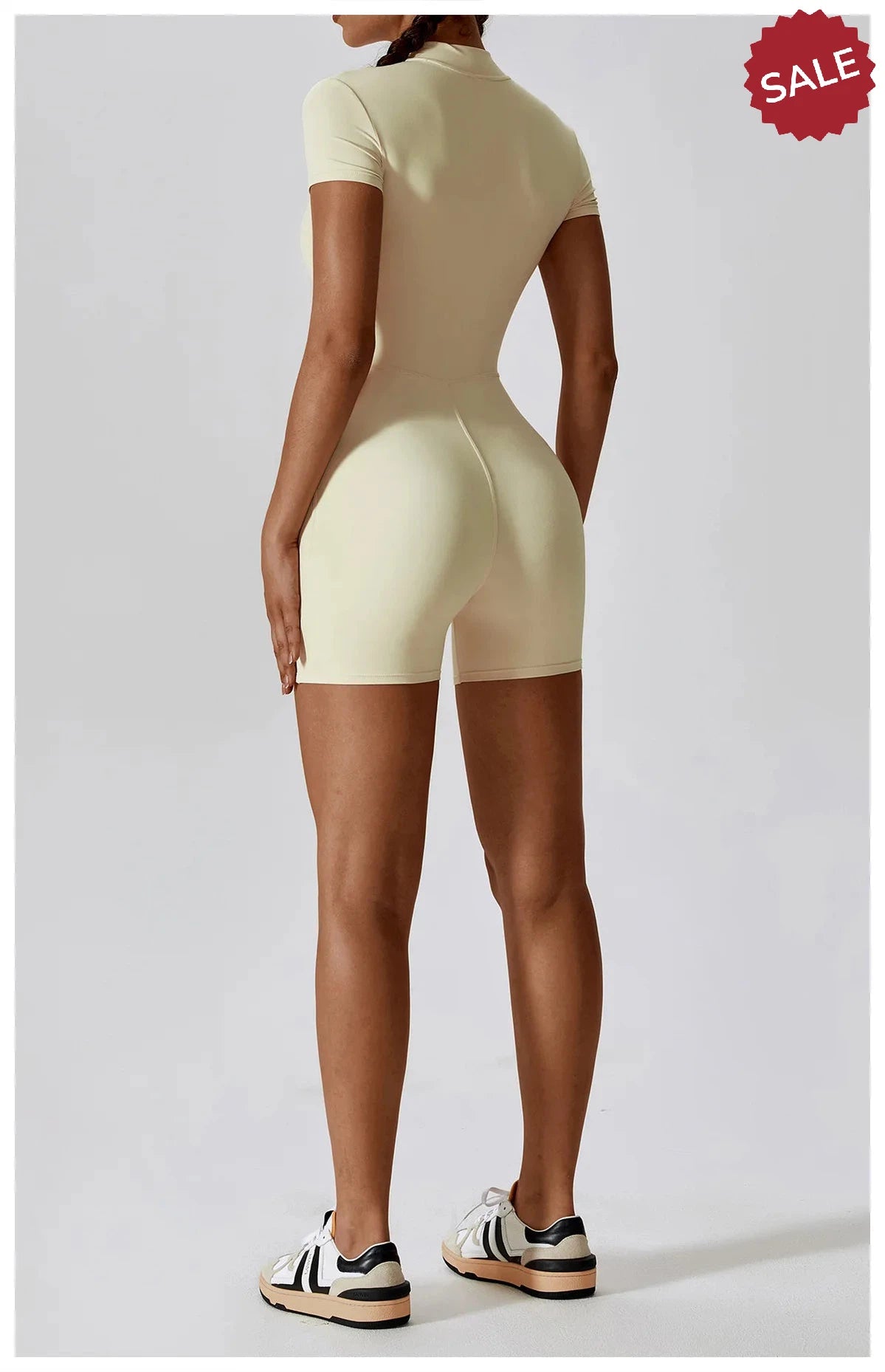 Short Sleeve Yoga Jumpsuit - Summer Sports Bodysuit for Women