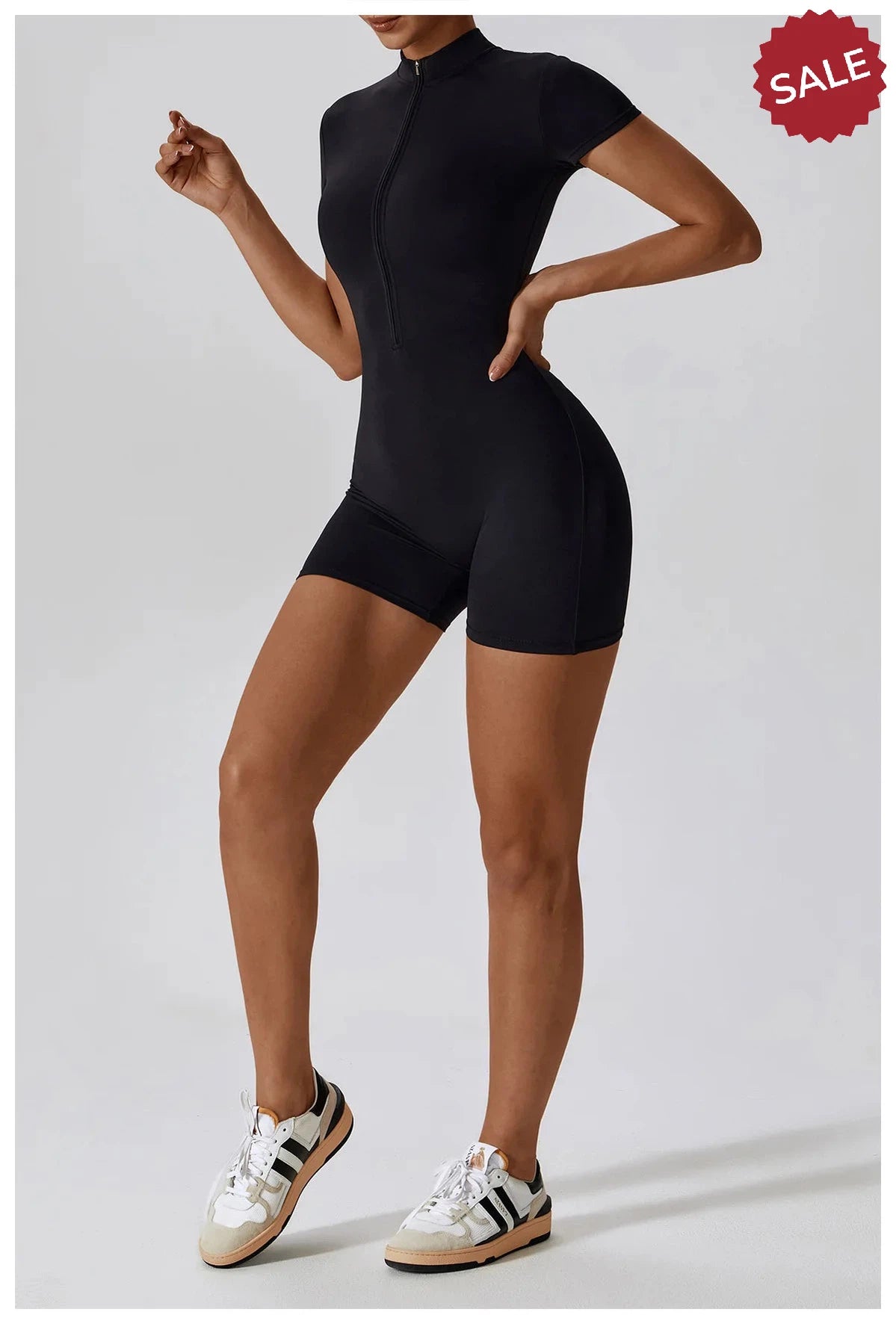 Short Sleeve Yoga Jumpsuit - Summer Sports Bodysuit for Women