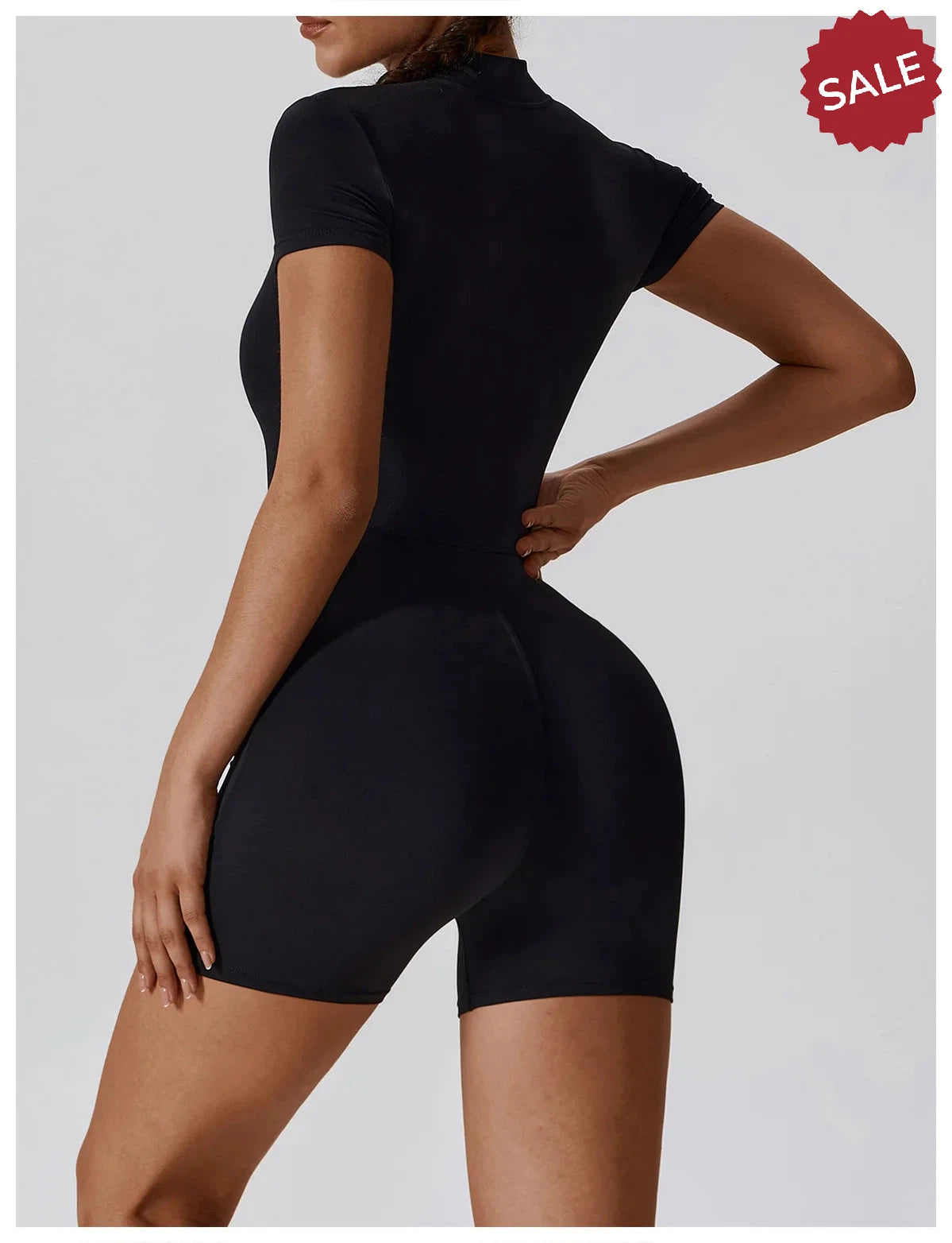 Short Sleeve Yoga Jumpsuit - Summer Sports Bodysuit for Women