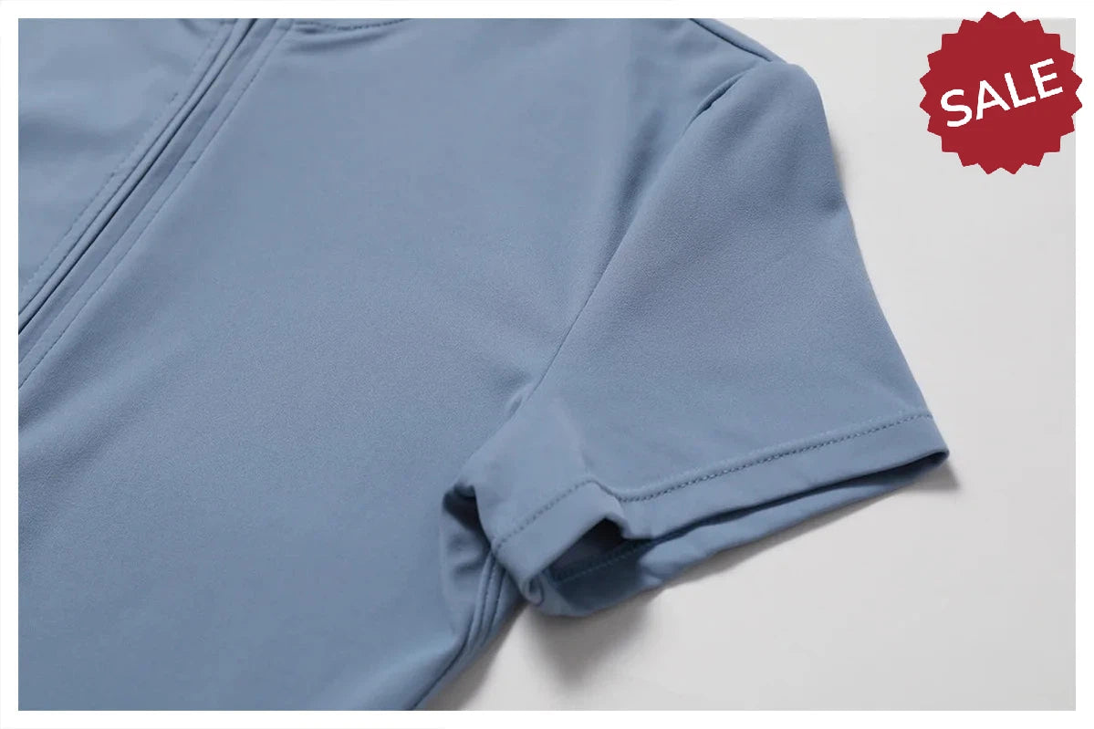 Short Sleeve Yoga Jumpsuit - Summer Sports Bodysuit for Women