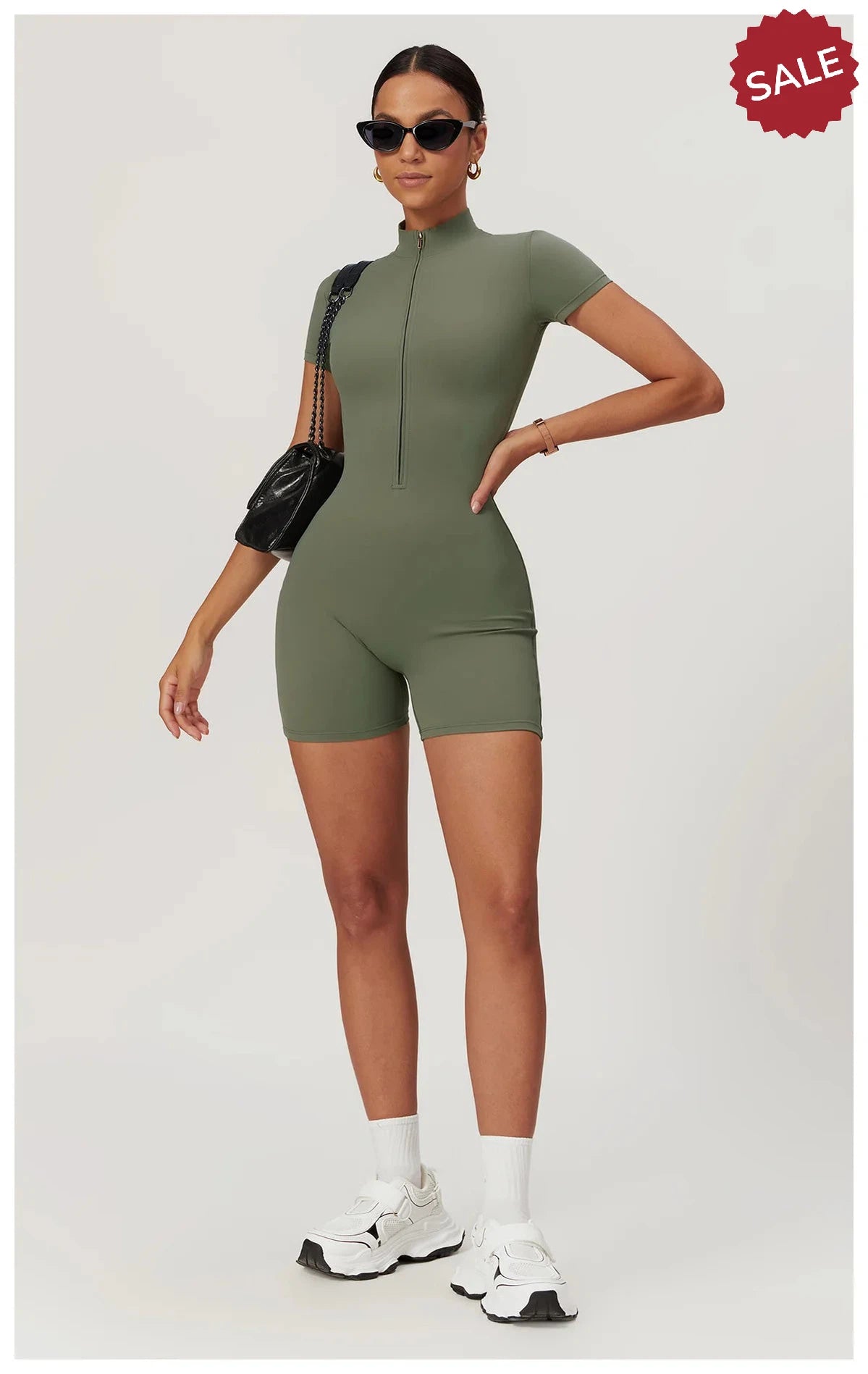 Short Sleeve Yoga Jumpsuit - Summer Sports Bodysuit for Women