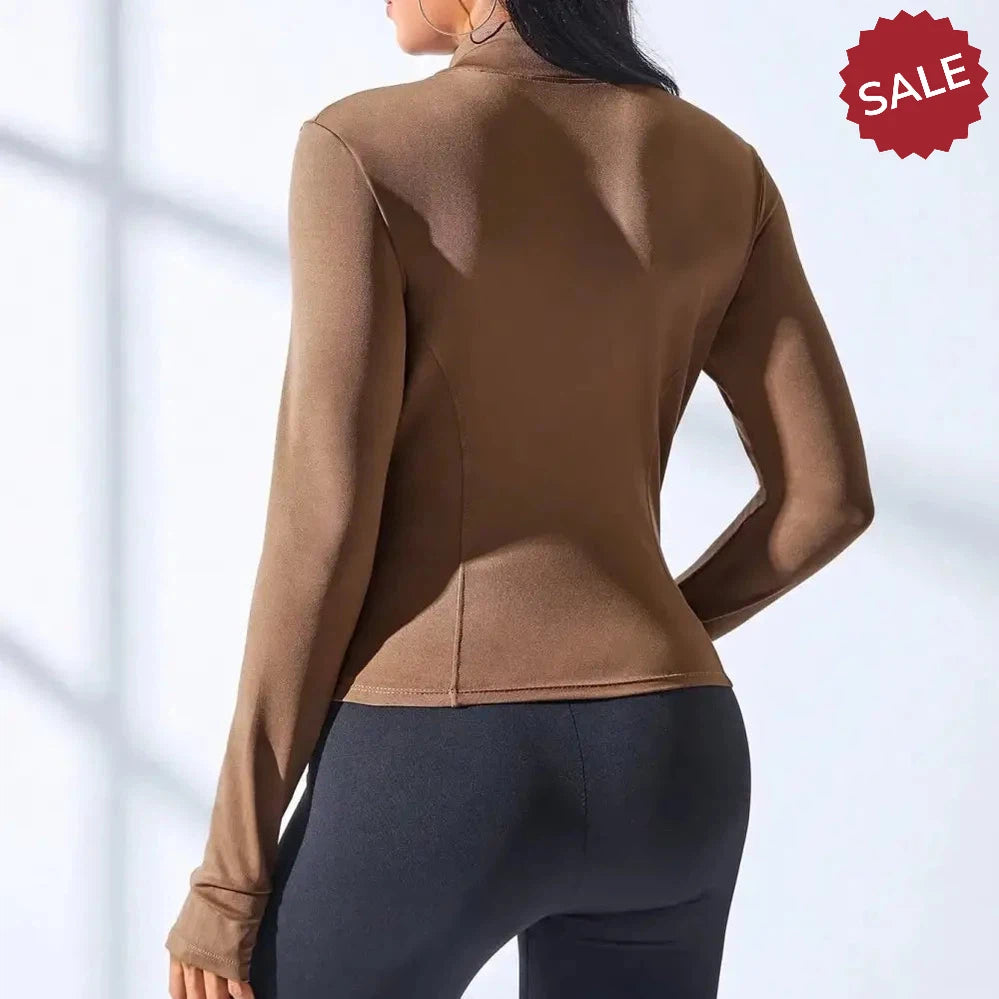 Short Sports Jacket – Women’s Slimming Body Sculpting Zipper Yoga Coat