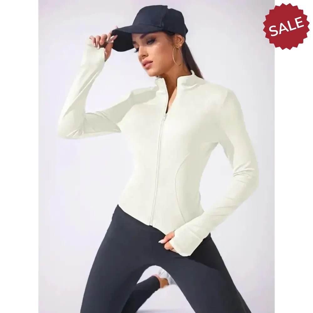 Short Sports Jacket – Women’s Slimming Body Sculpting Zipper Yoga Coat