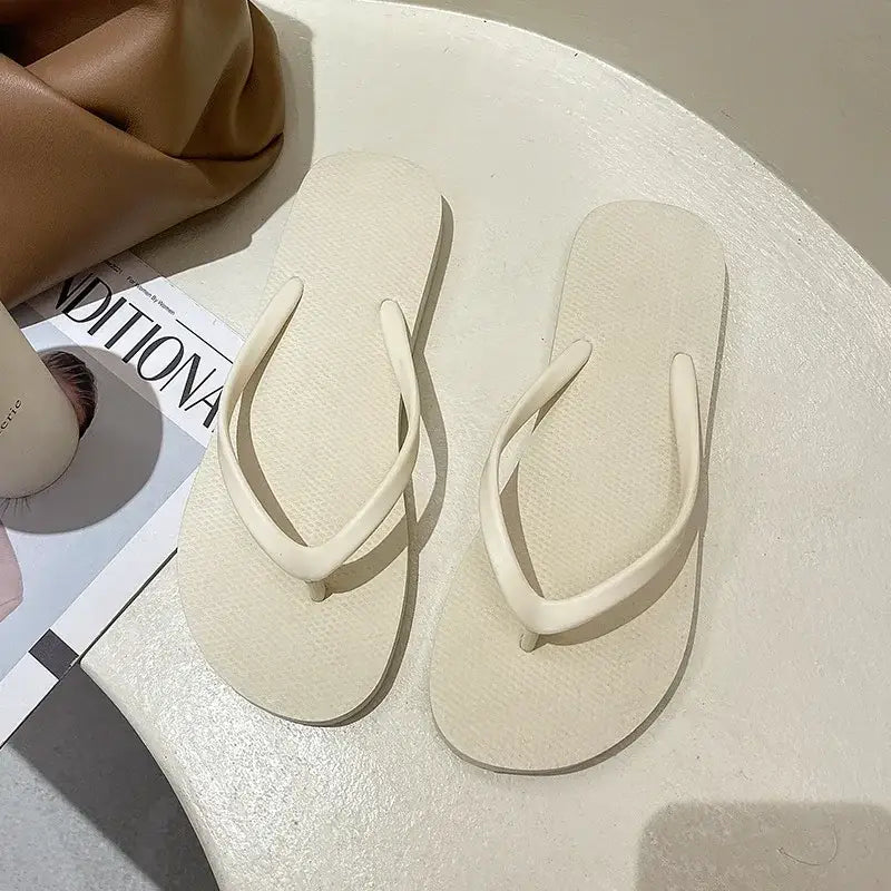 Solid Color Non-Slip Summer Beach Flip Flops