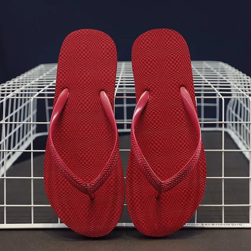 Solid Color Non-Slip Summer Beach Flip Flops