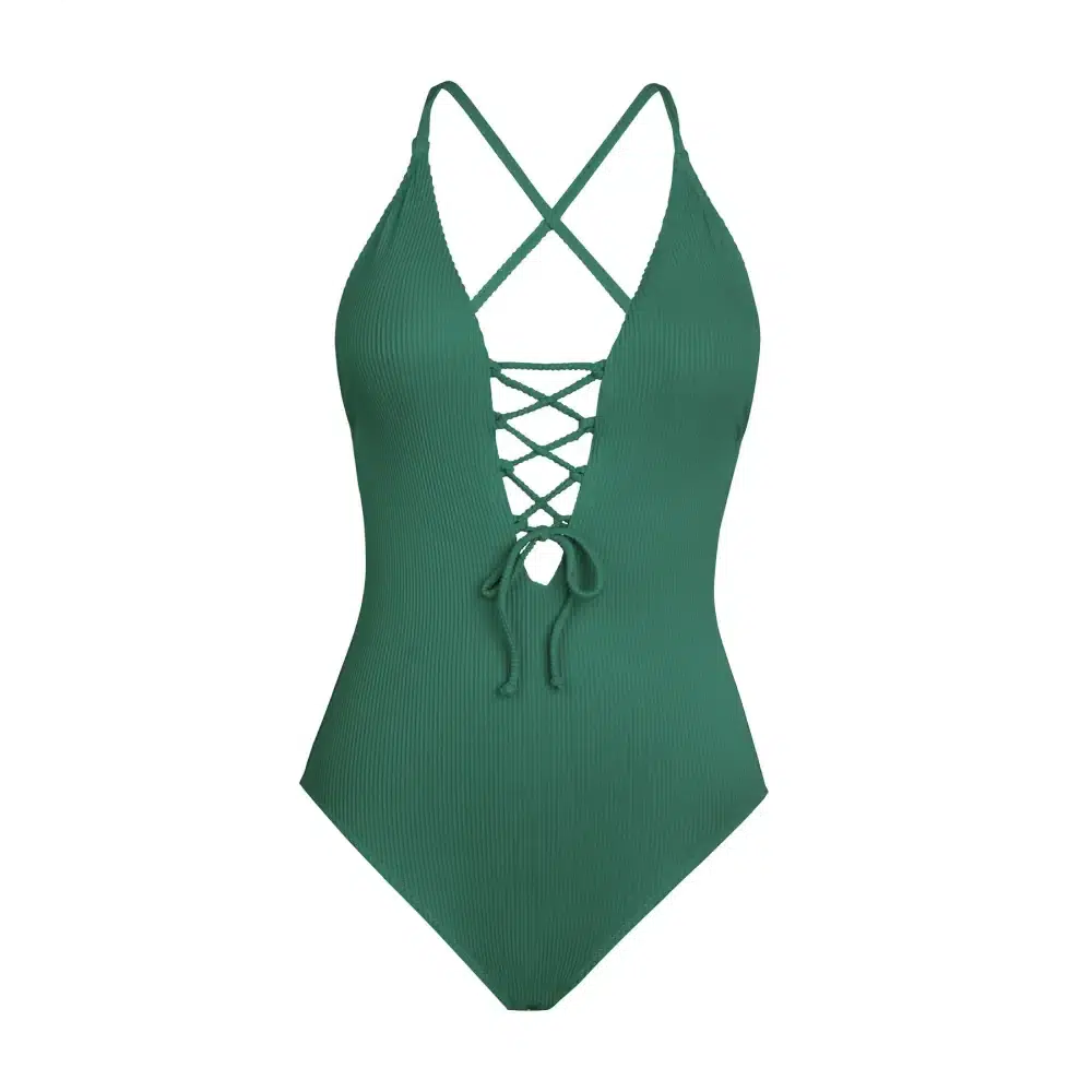 Sultry Backless V-Neck Swimsuit