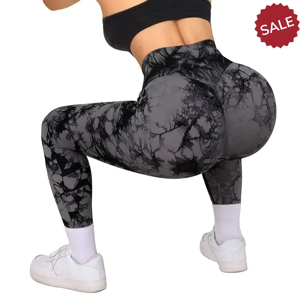 Tie Dye Push Up Fitness Leggings - Women’s Scrunch Butt Workout Yoga Pants