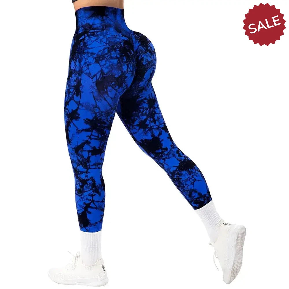 Tie Dye Push Up Fitness Leggings - Women’s Scrunch Butt Workout Yoga Pants