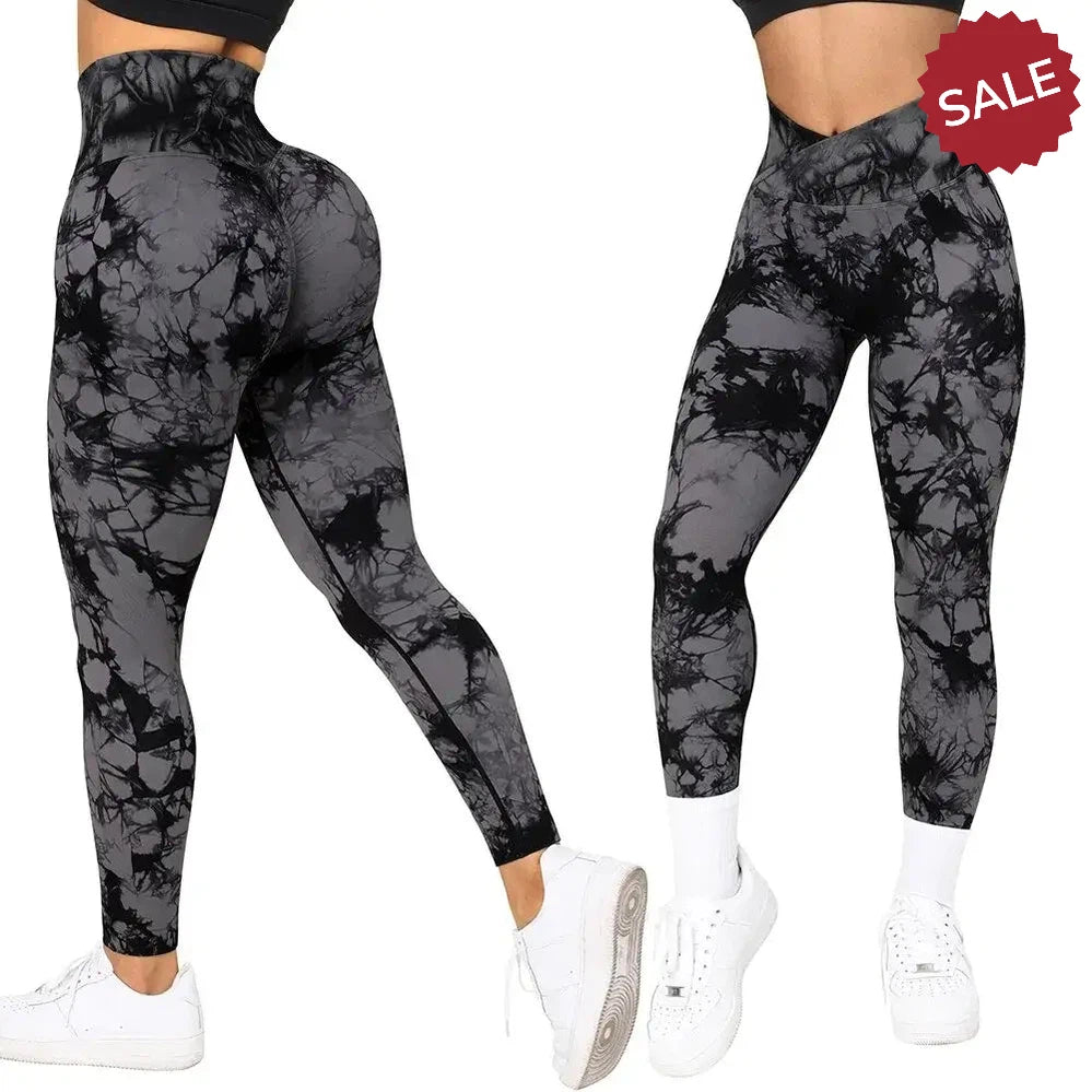 Tie Dye Push Up Fitness Leggings - Women’s Scrunch Butt Workout Yoga Pants