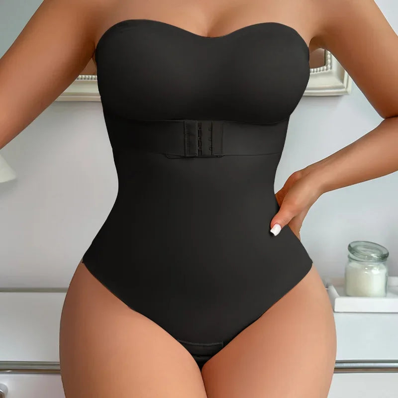 Tummy Control Seamless Strapless Shortie Bodysuit