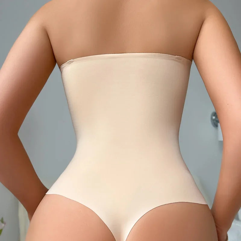 Tummy Control Seamless Strapless Shortie Bodysuit