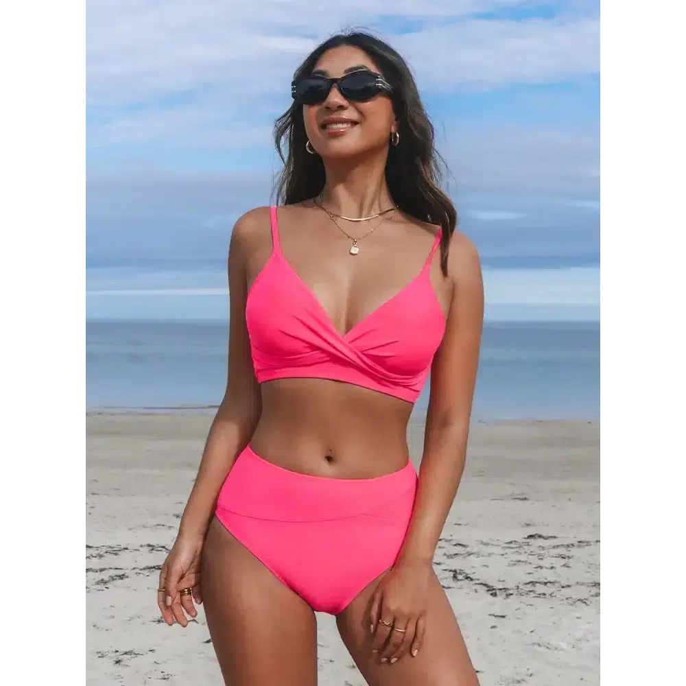 Twist Tank High-Waist Bikini Set