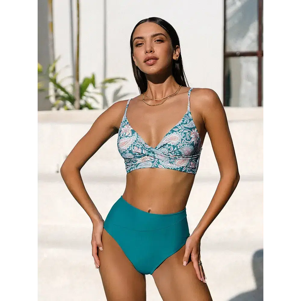 Twist Tank High-Waist Bikini Set