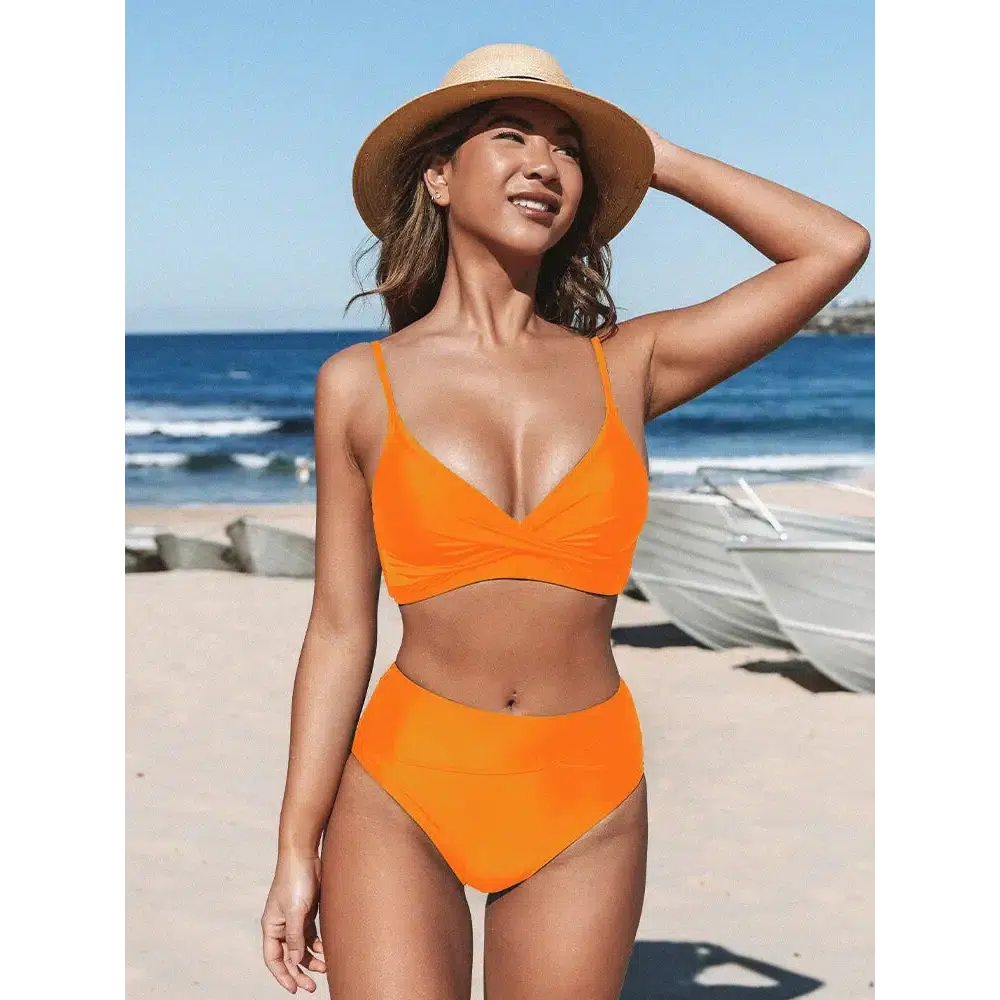 Twist Tank High-Waist Bikini Set