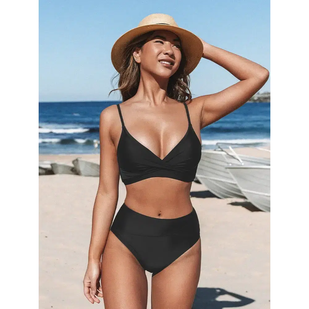 Twist Tank High-Waist Bikini Set
