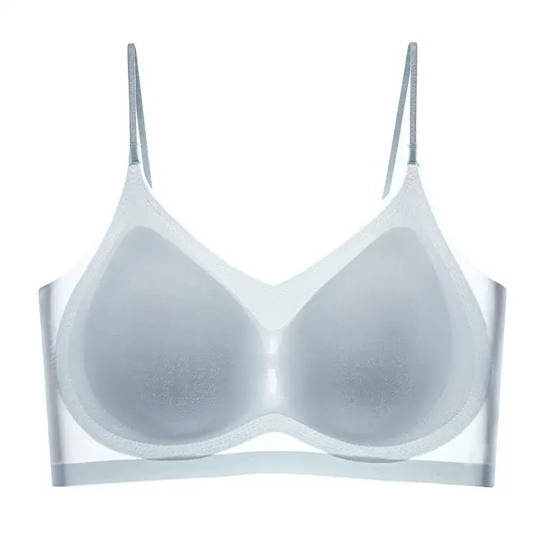 Ultra-thin Ice Silk Padded Seamless Bra - Women’s Wireless Vest Top Sleep Bra