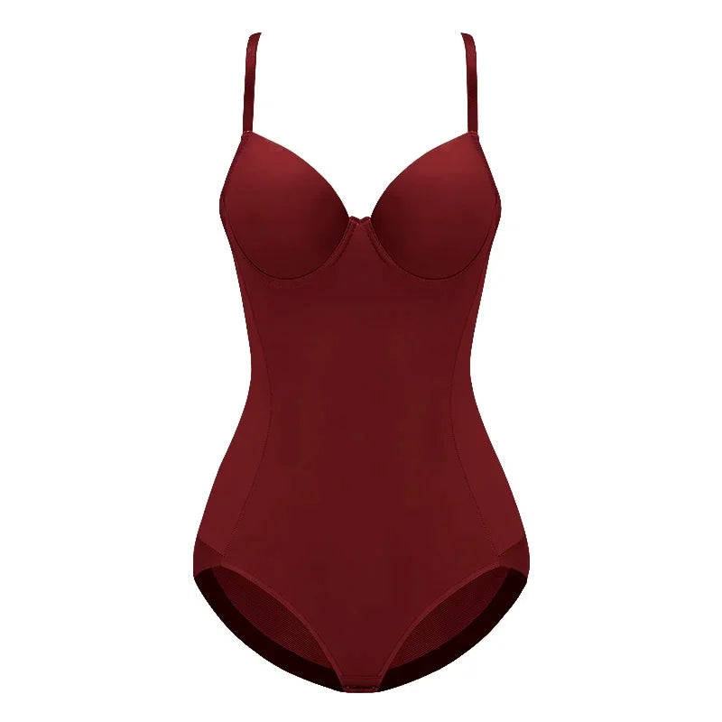 Underwire Wine Bodysuit – Silky Stretch Shapewear