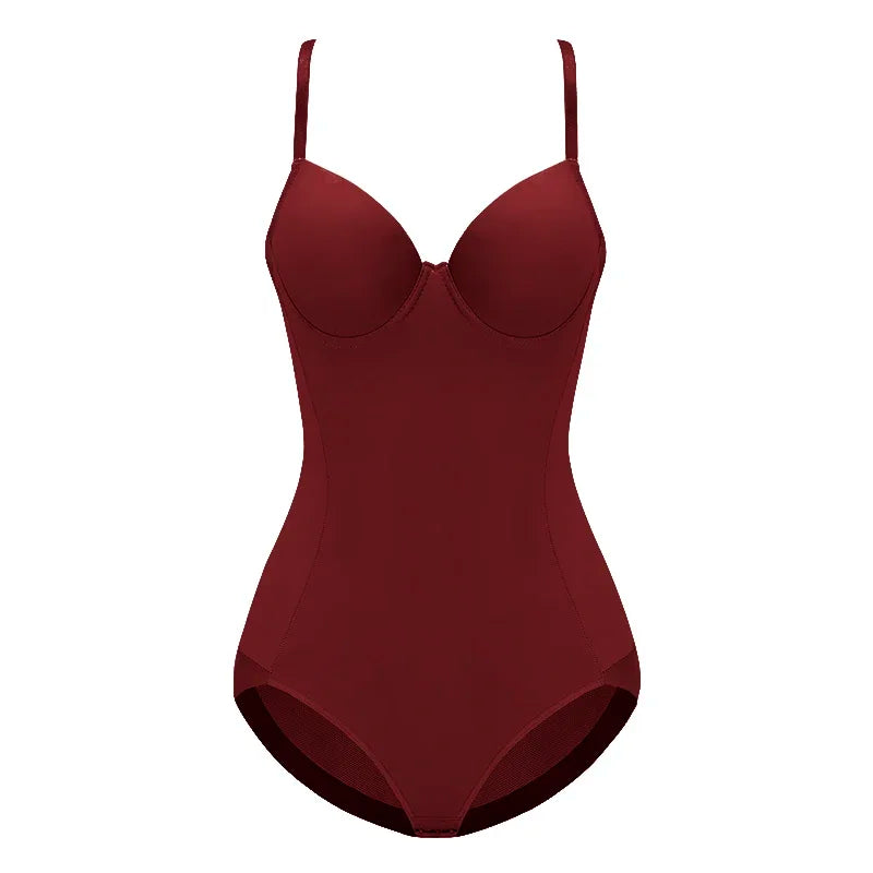 Underwire Wine Bodysuit – Silky Stretch Shapewear
