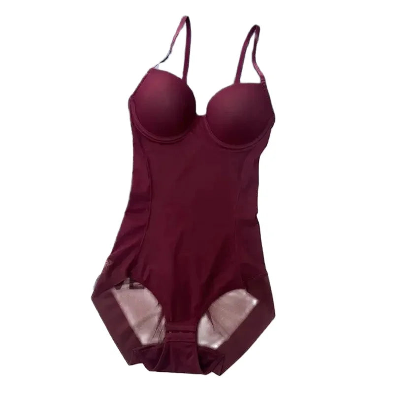 Underwire Wine Bodysuit – Silky Stretch Shapewear