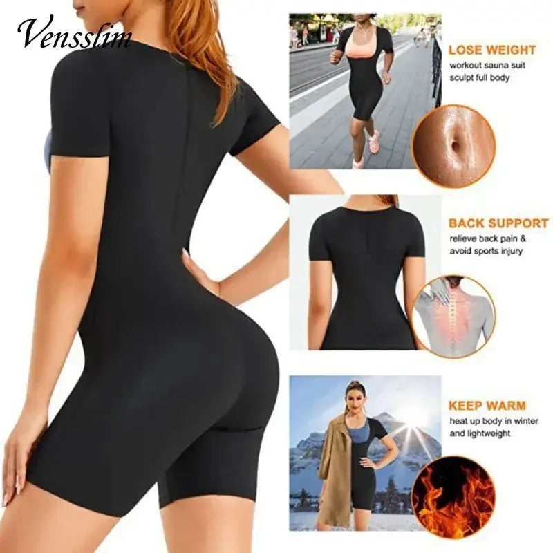 Vensslim Women’s Sauna Suit Sweat Shirt – Full Body Shaper and Waist Trainer