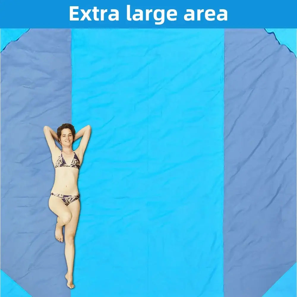Waterproof Pocket Beach Blanket - 2x2.1m, Folding, Lightweight, Camping Mat