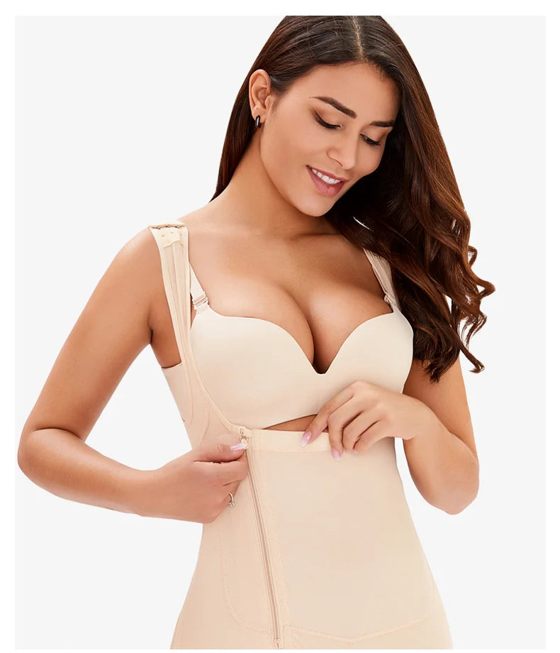 Women Full Body Shapewear Open-Bust Underwear Waist Trainer Corset Seamless Slimming Bodysuit Butt Lifter Plus Size 6XL