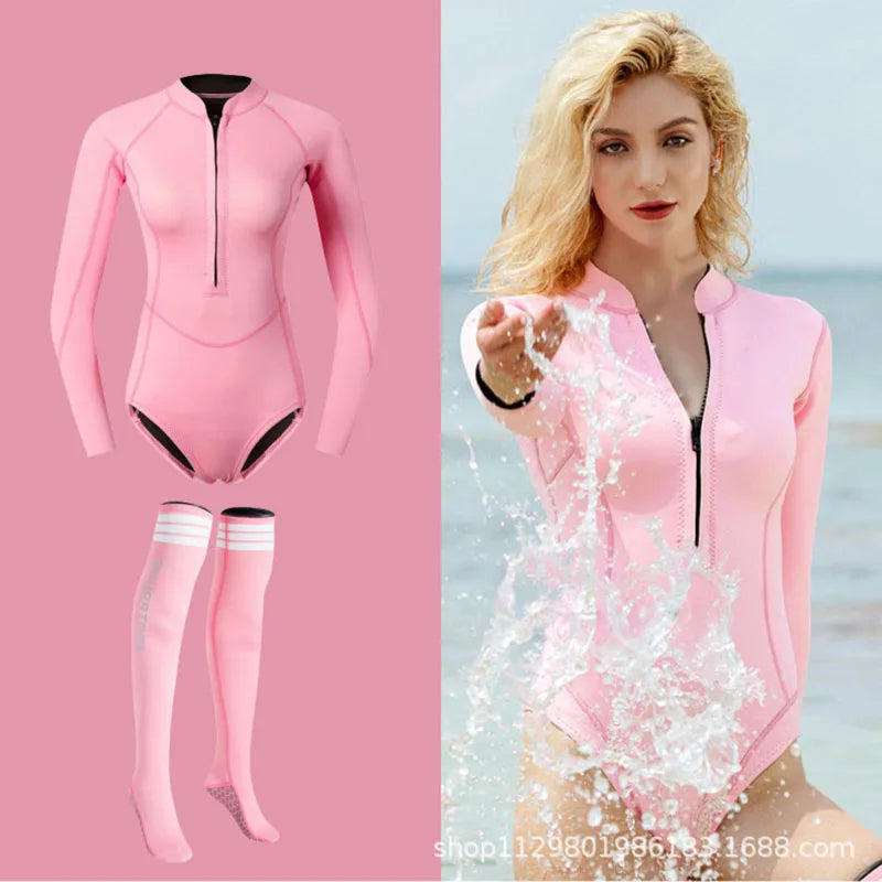 Women’s 2mm Neoprene Long Sleeve Diving Wetsuit