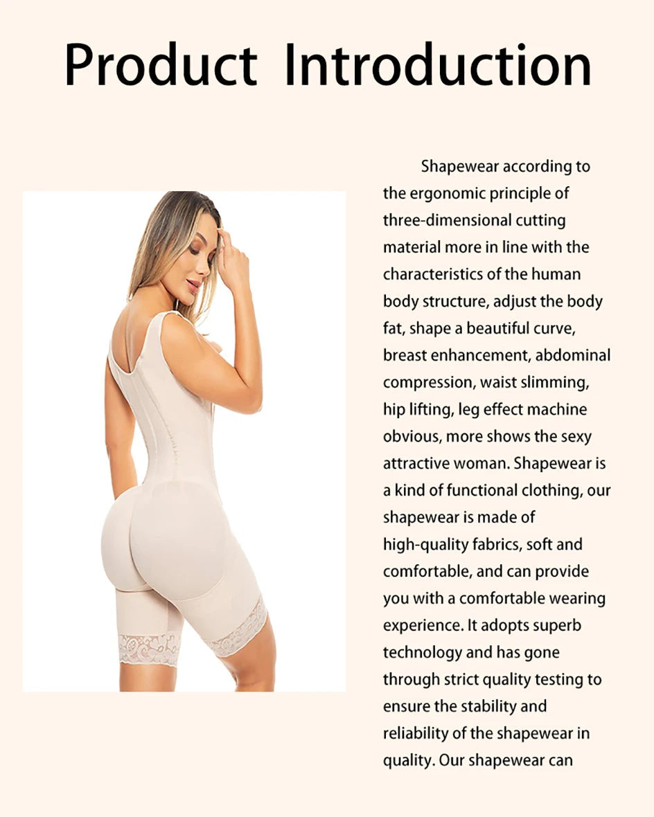 Women’s Full Body Shaper – Colombian Postpartum Tummy Control Bodysuit