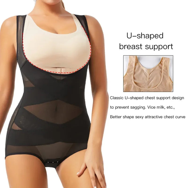 Women’s Seamless Full-Body Shaper Bodysuit – Tummy Control Underbust Corset