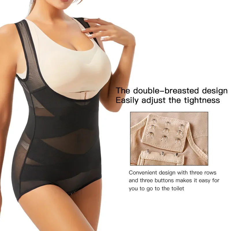 Women’s Seamless Full-Body Shaper Bodysuit – Tummy Control Underbust Corset
