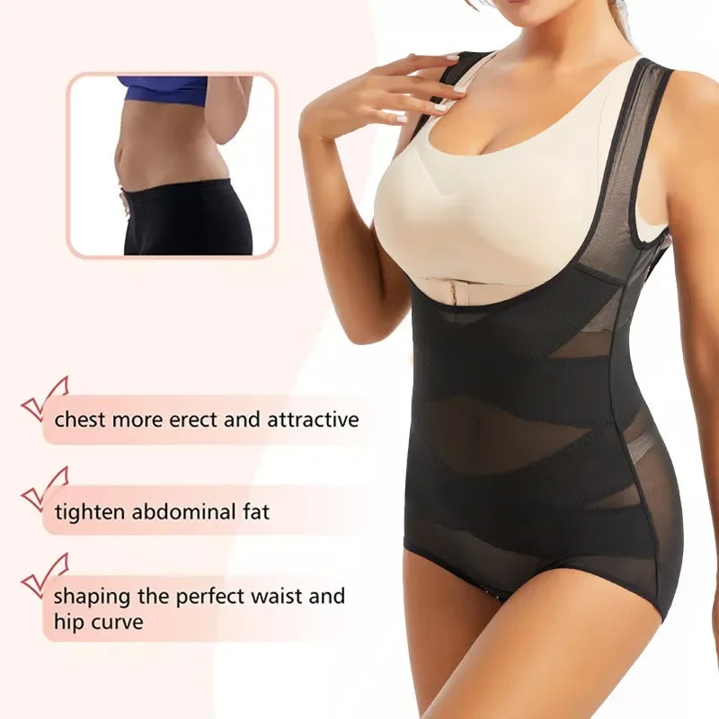 Women’s Seamless Full-Body Shaper Bodysuit – Tummy Control Underbust Corset