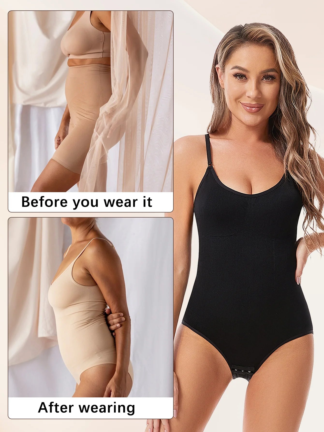 Women’s Seamless Slimming Butt Lifter Full Body Shaper Bodysuit